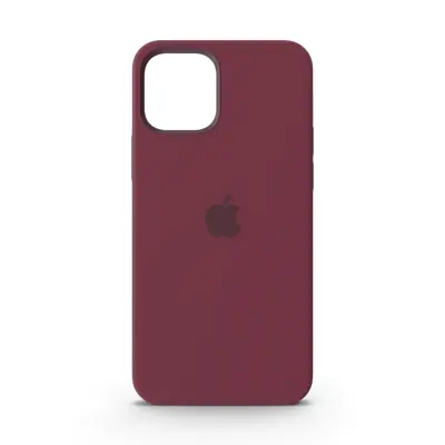 Coque silicone MagSafe iPhone 12 prune