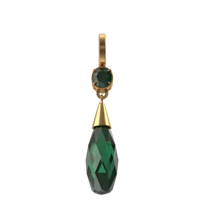 Boucles d’oreilles cristal vert