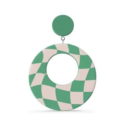 Boucles d’oreilles ovales vertes