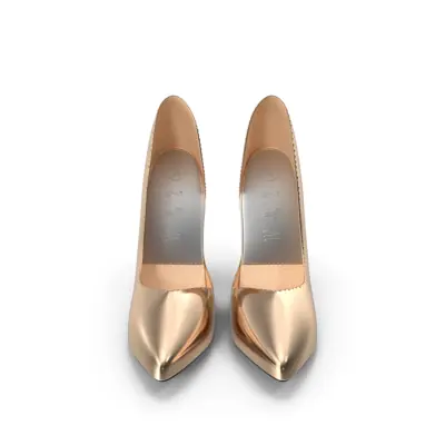 Chaussures dorées femme