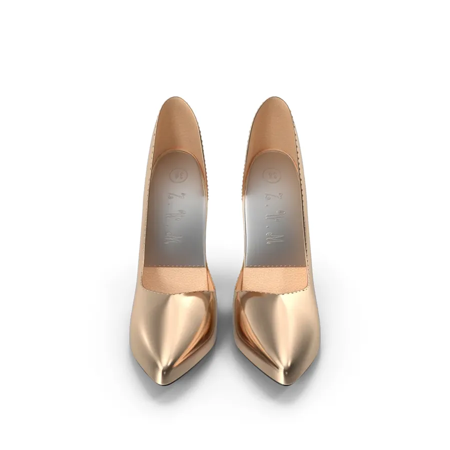 Chaussures dorées femme