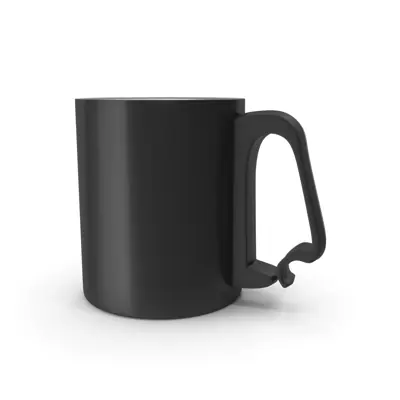 Tasse en aluminium noire