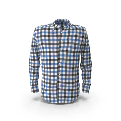 Chemise à carreaux bleu et noir